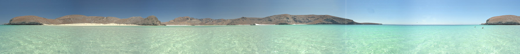 360 degree panorama from the middle of La Playa Balandra